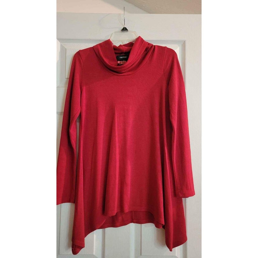 Womens medium red turtle neck by Karen Kane